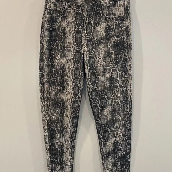 ZARA Snakeskin Print Jeans Pant Skinny Fit Womens Size 6 (827) - Picture 3 of 5
